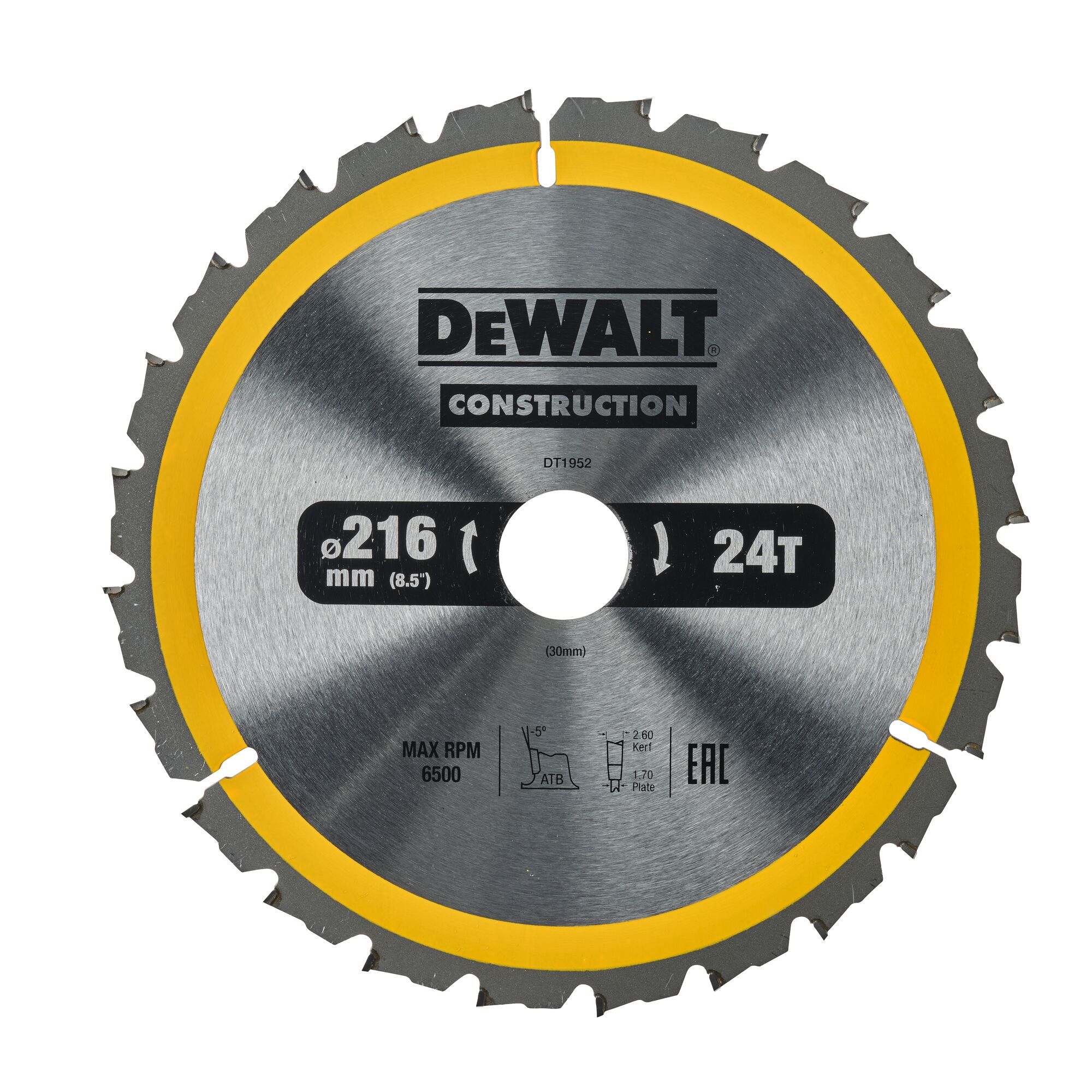 137819_Dewalt_Cirkelzaagblad_216x30x2_60_24T_Construction_DT1952_p1