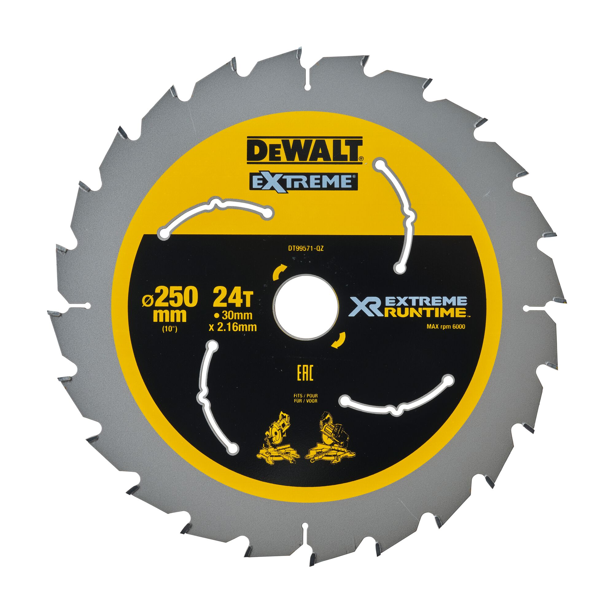 138062_Dewalt_Cirkelzaagblad_250x30x2_16_24T_Xtreme_Runtime__DT99571_p1