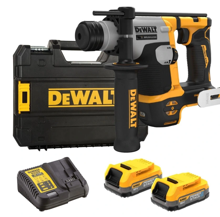 DeWalt 18V boorhamer 16mm SDS-plus 1.4J . 2x 1.7Ah Powerstack DCH172E2T-QW