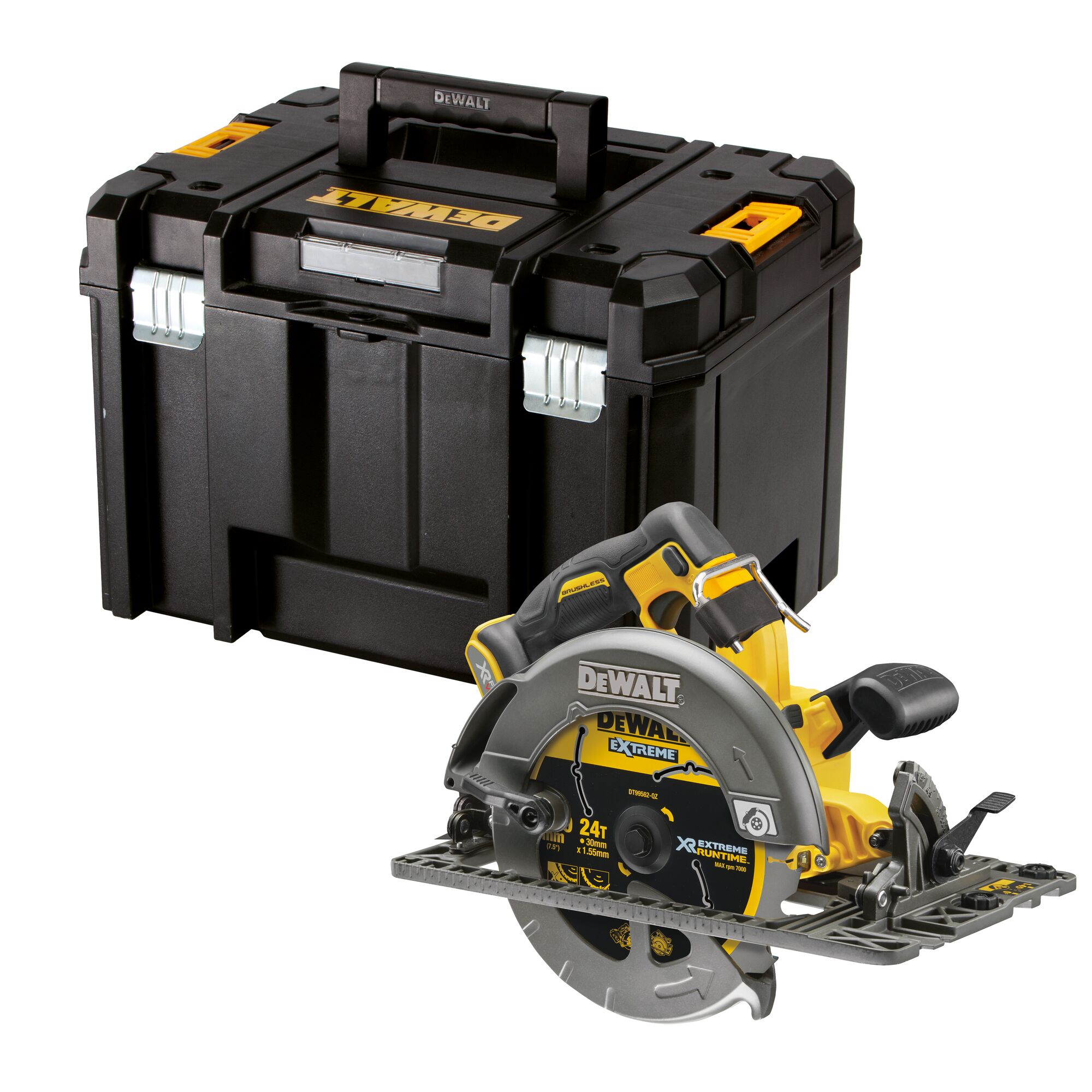 DeWalt 54V cirkelzaag 190/67mm Flexvolt geschikt voor geleiderail DCS579NT-XJ