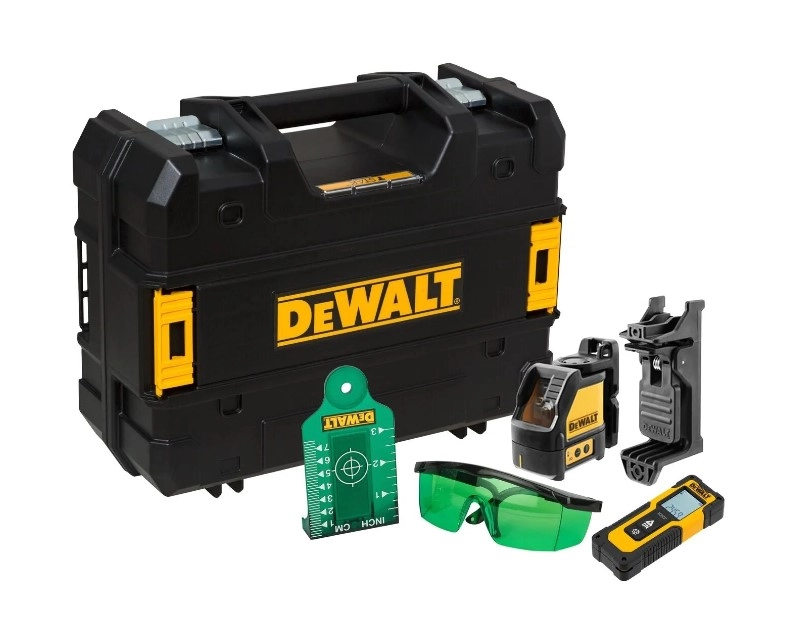 DeWalt kruislijnlaser set DW088CG groen + afstandsmeter 30m DW0887100-1