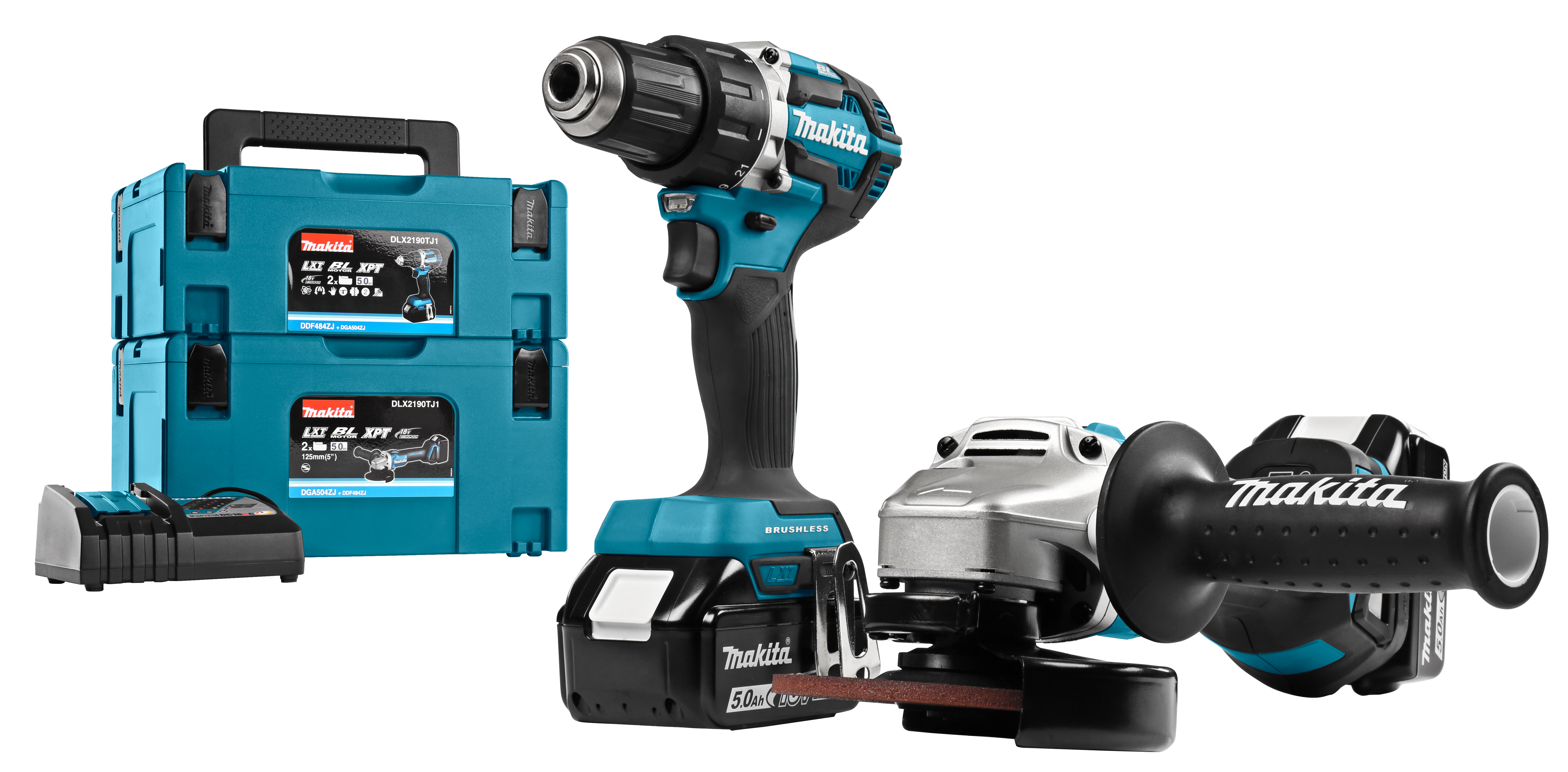 Makita combiset 2-delig DLX2190TJ1 18V 2x5.0Ah