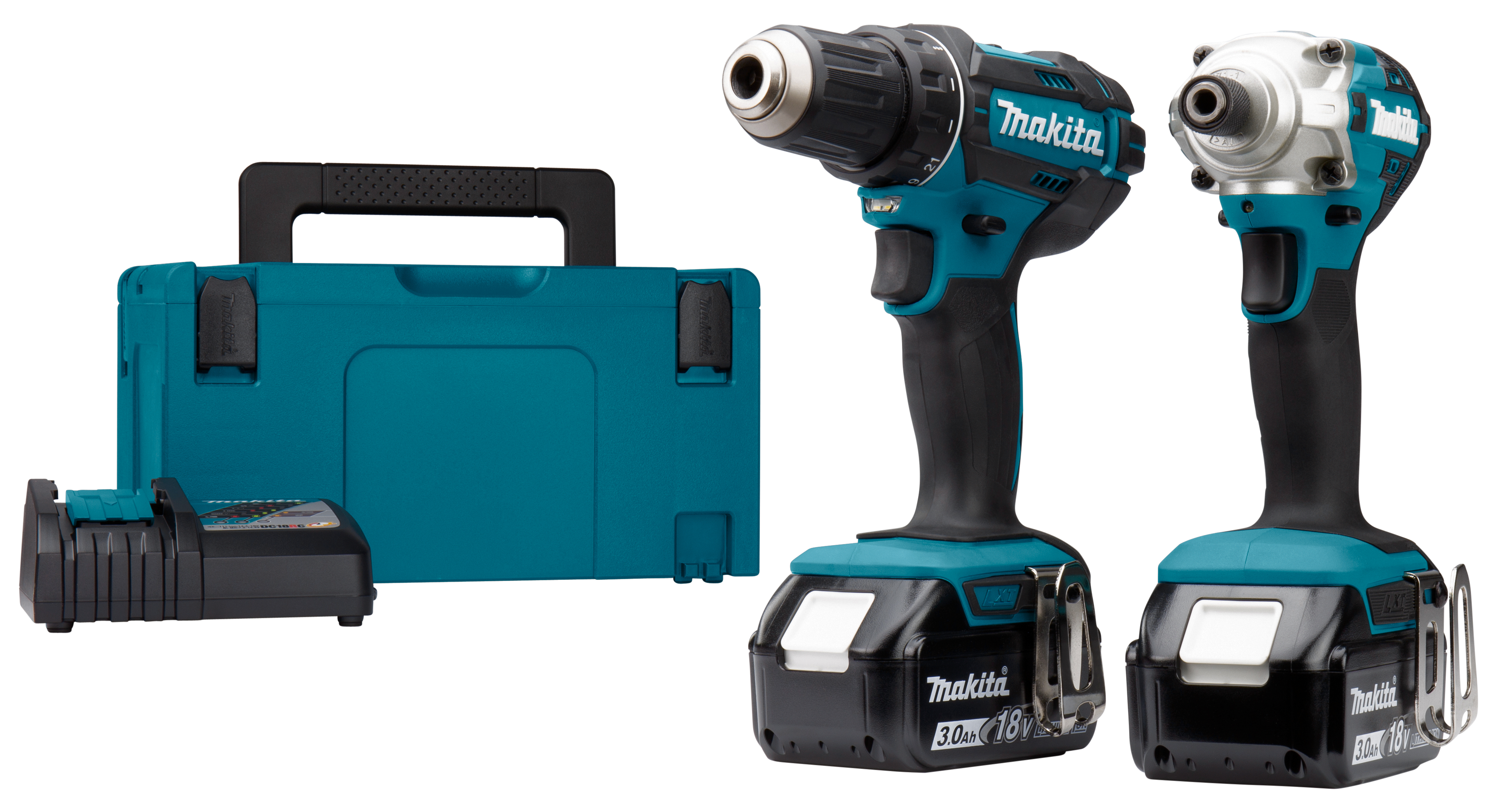Makita combiset 2-delig DLX2339J 18V 2x3.0Ah