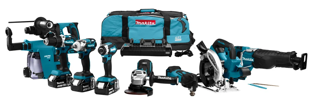 Makita combiset 8-delig DLX8026TW1 18V 3x5.0Ah