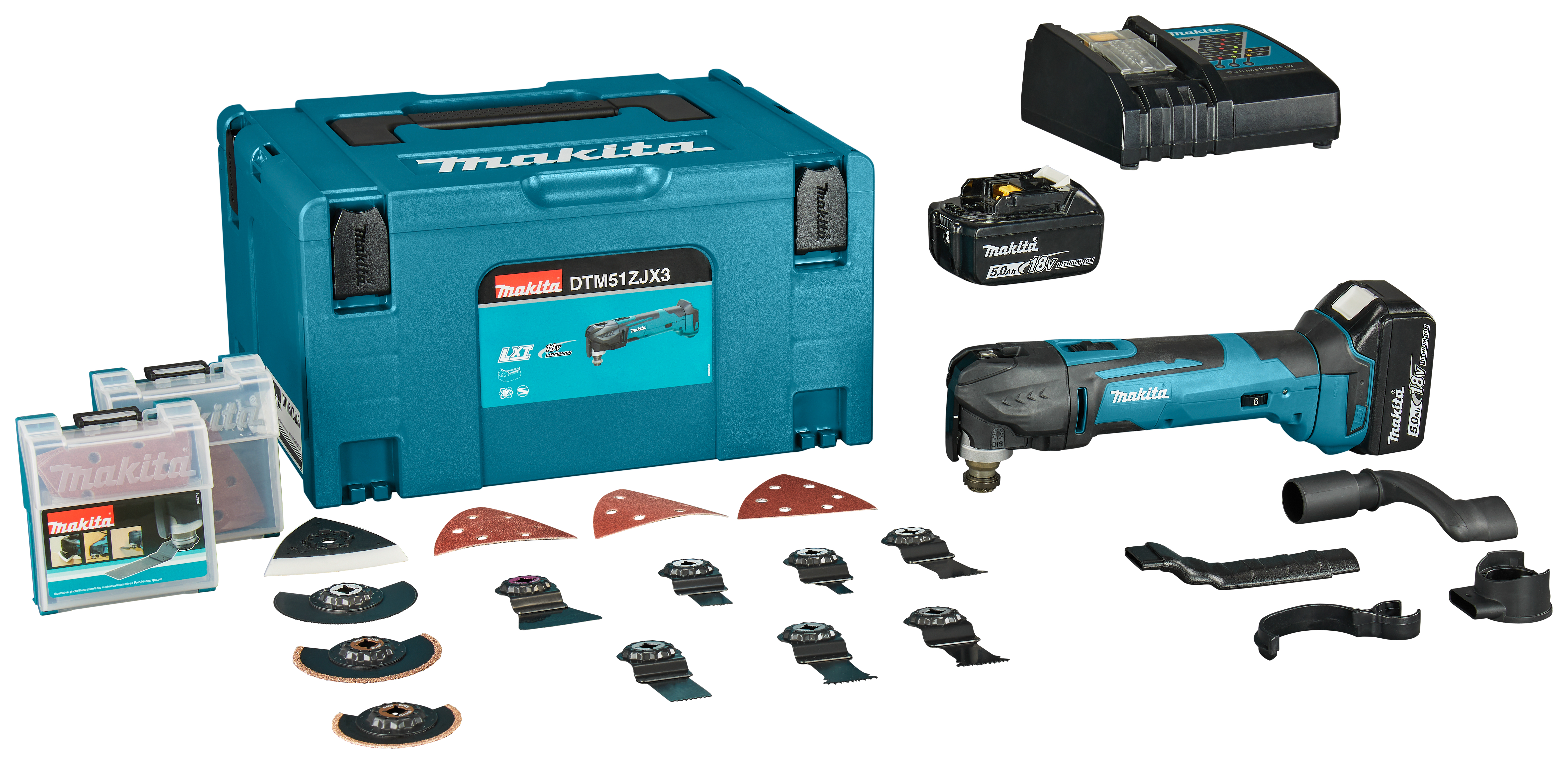 Makita multitool DTM51RTJX3 18V Mbox acc. set 2x 5.0Ah