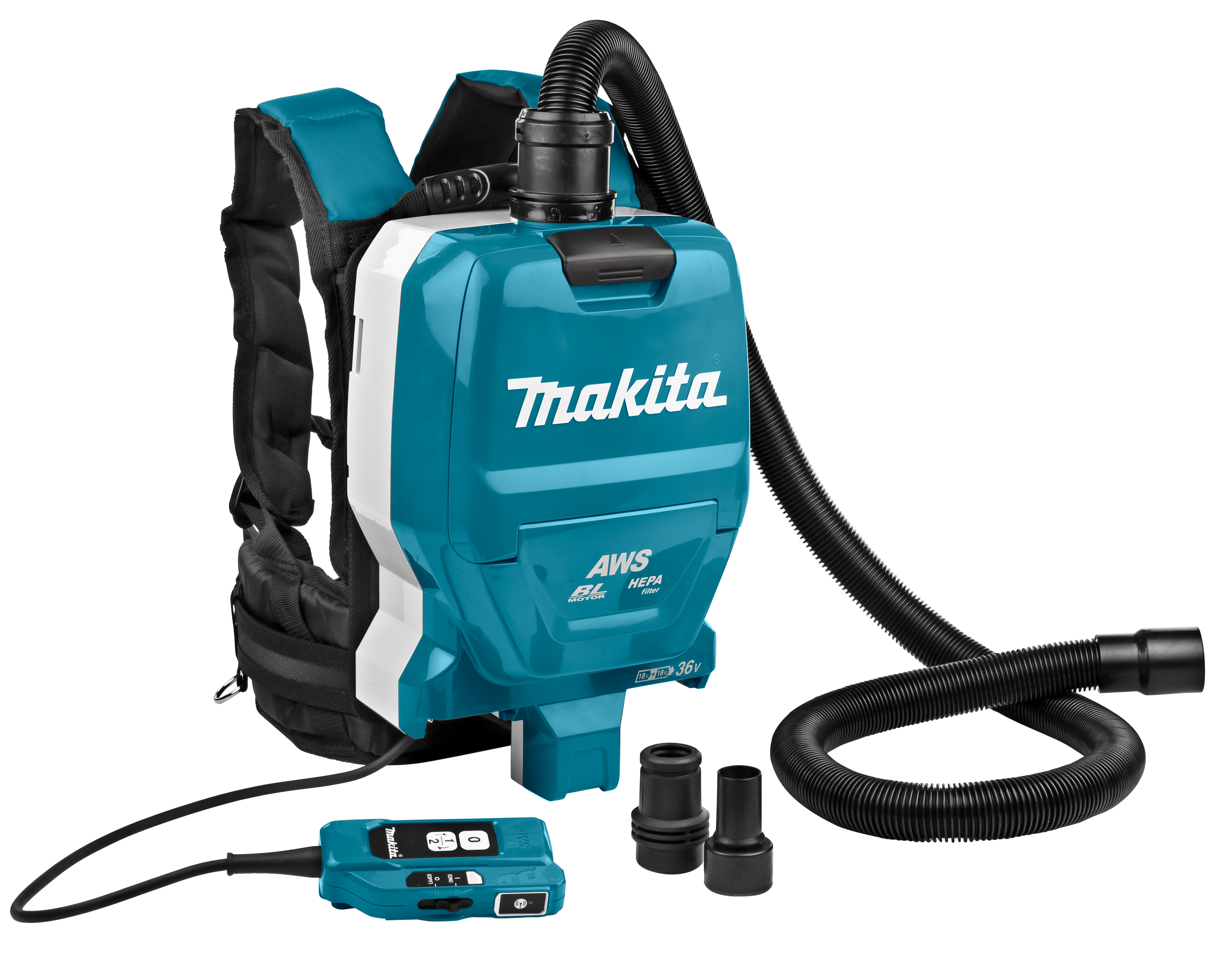 Makita rugstofzuiger DVC265ZXU 2x18V 2L 1800L-min AWS