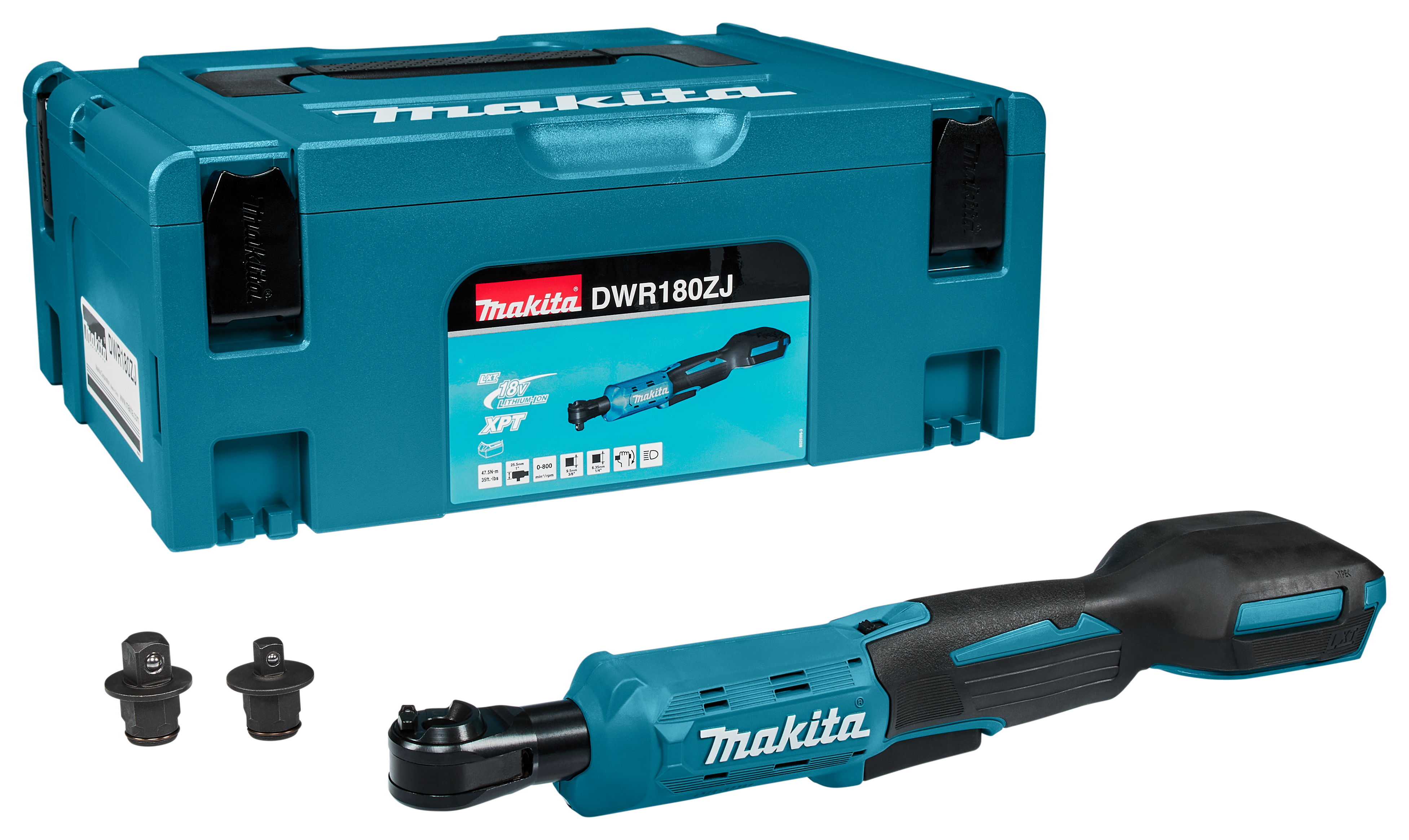 Makita ratelsleutel DWR180ZJ 18V 3/8"+ 1/4″ 47.5Nm