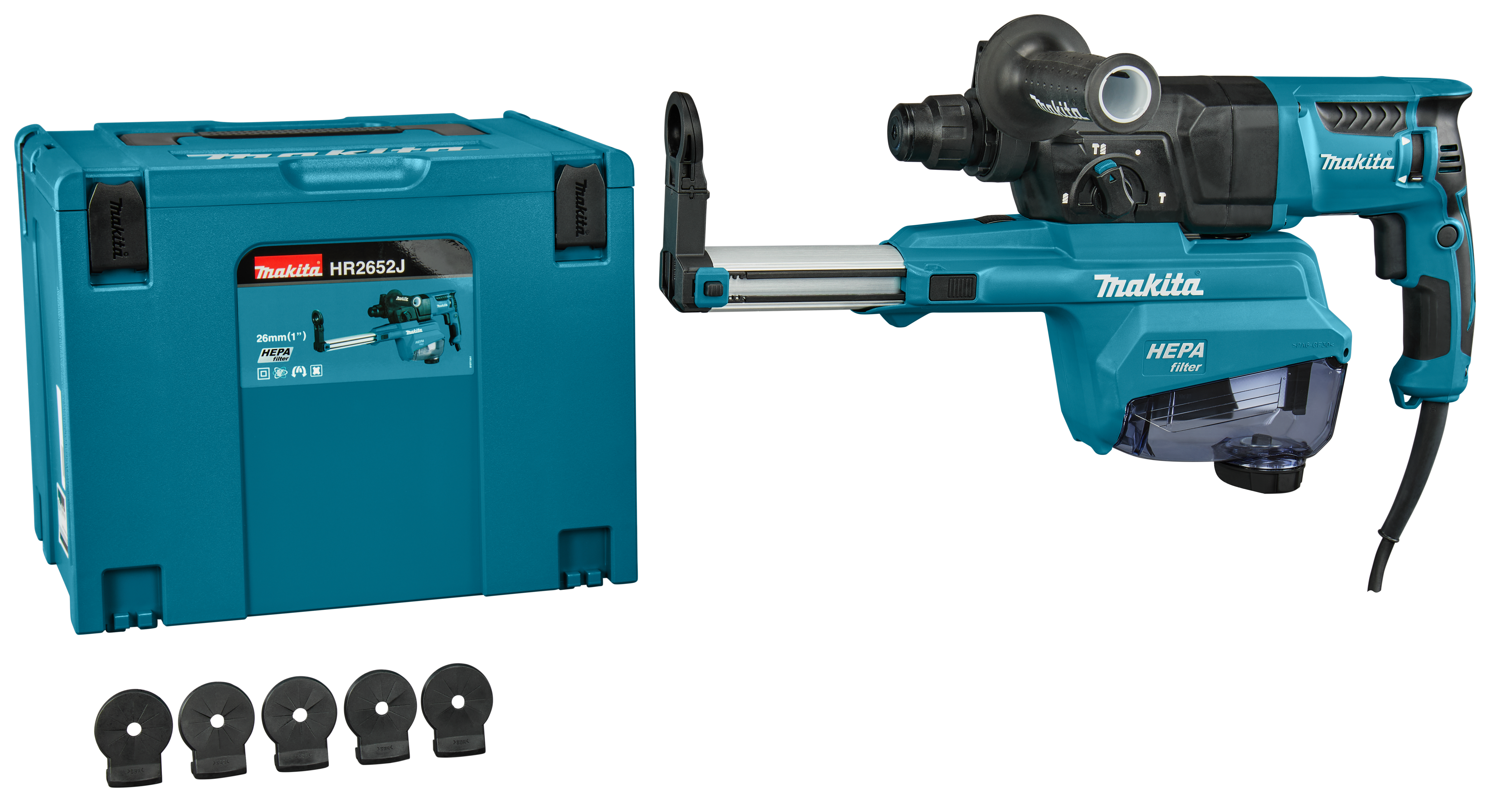 139748_Makita_230V_combihamer_26mm_SDS_plus_2_2J_stofafzuigunit_HR2652J_p1