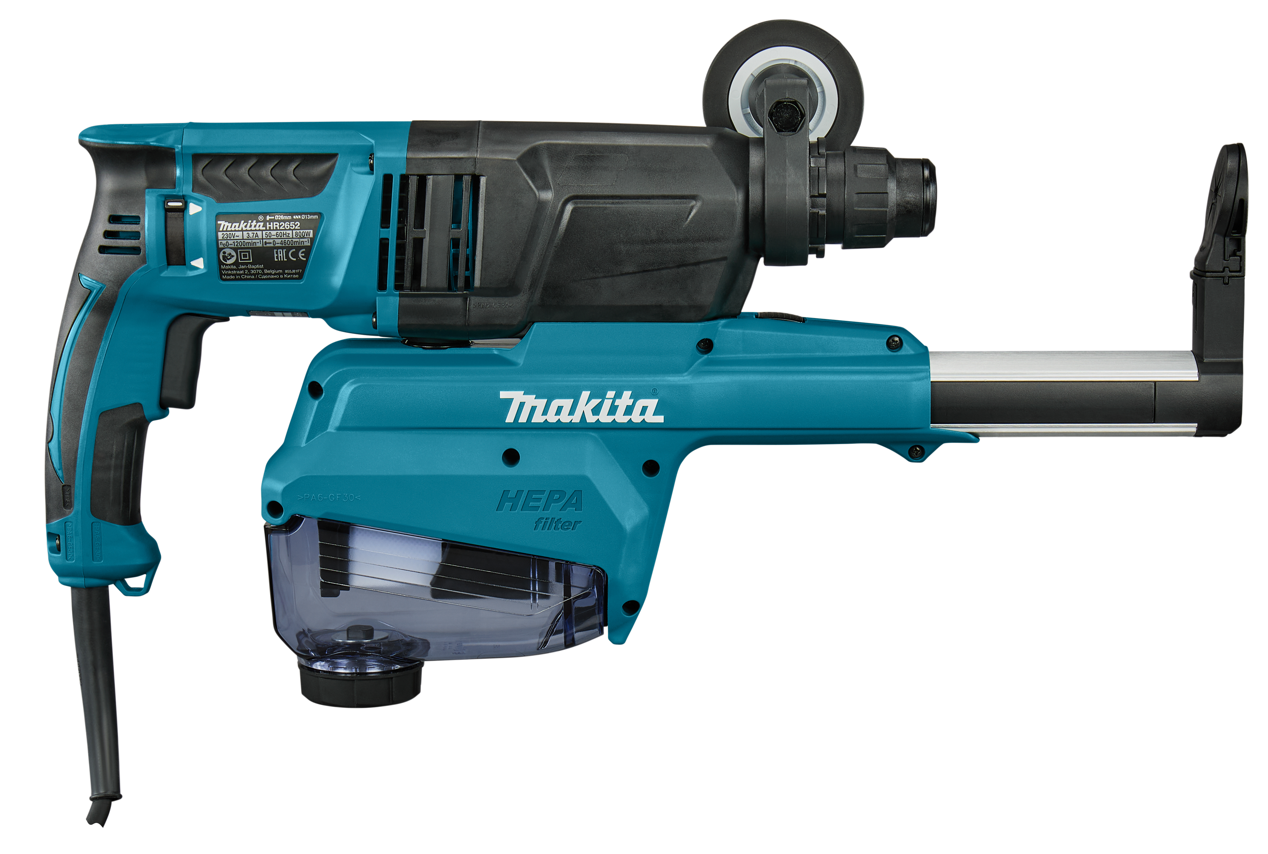 139748_Makita_230V_combihamer_26mm_SDS_plus_2_2J_stofafzuigunit_HR2652J_p5