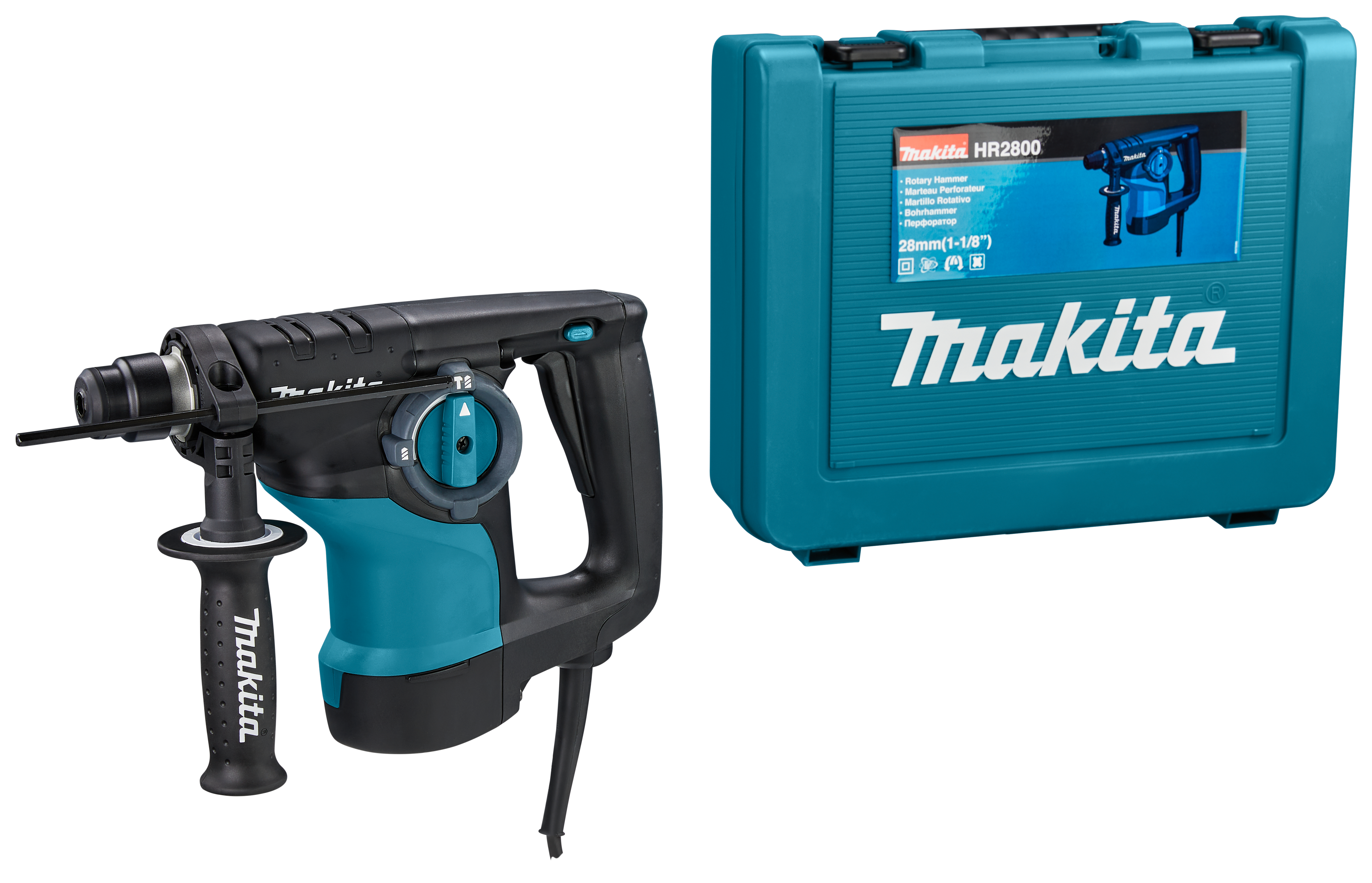Makita 230V boorhamer 28mm SDS-plus 2.8J L-vorm HR2800