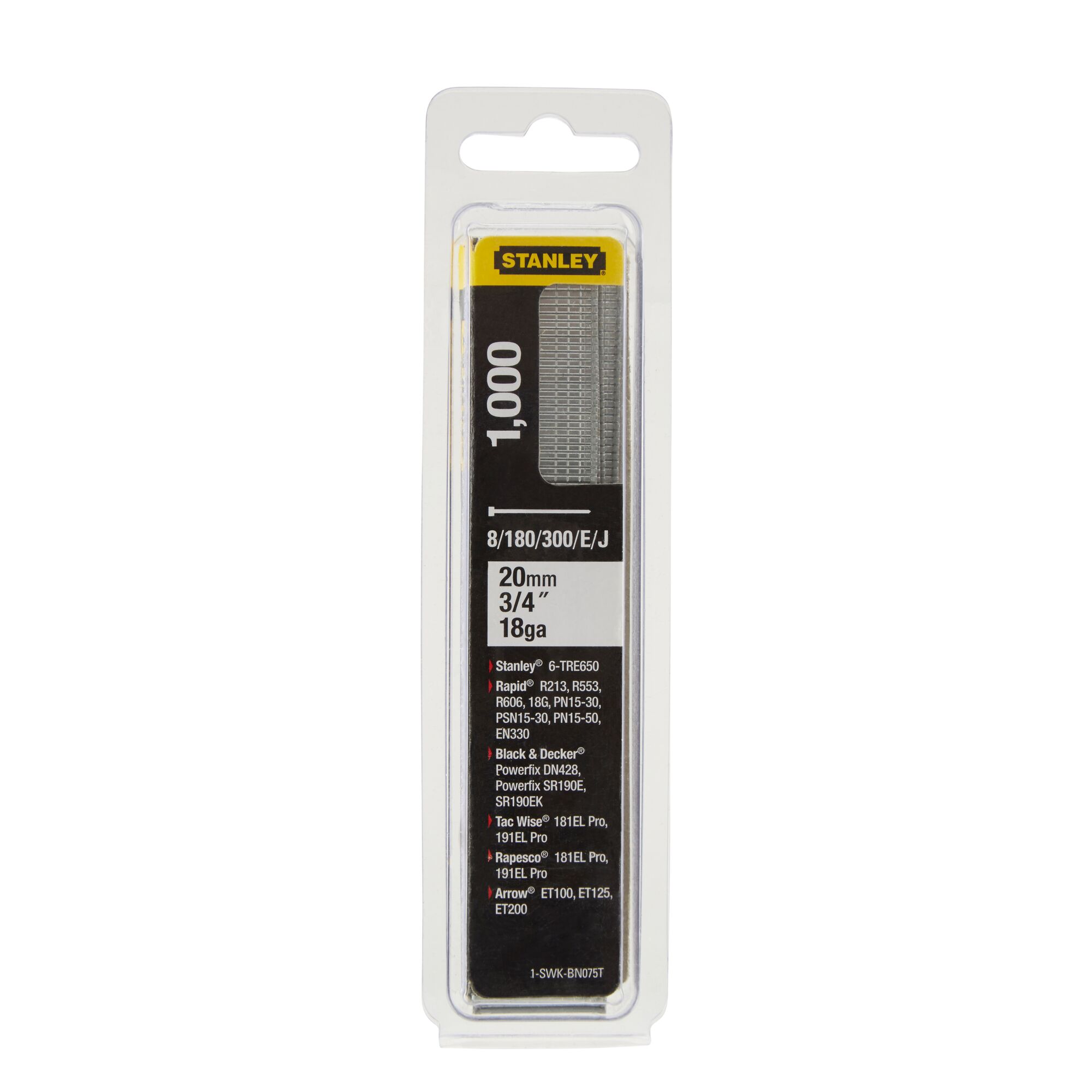 Stanley Nagels 20mm Type J 1000 stuks 1-SWKBN075T