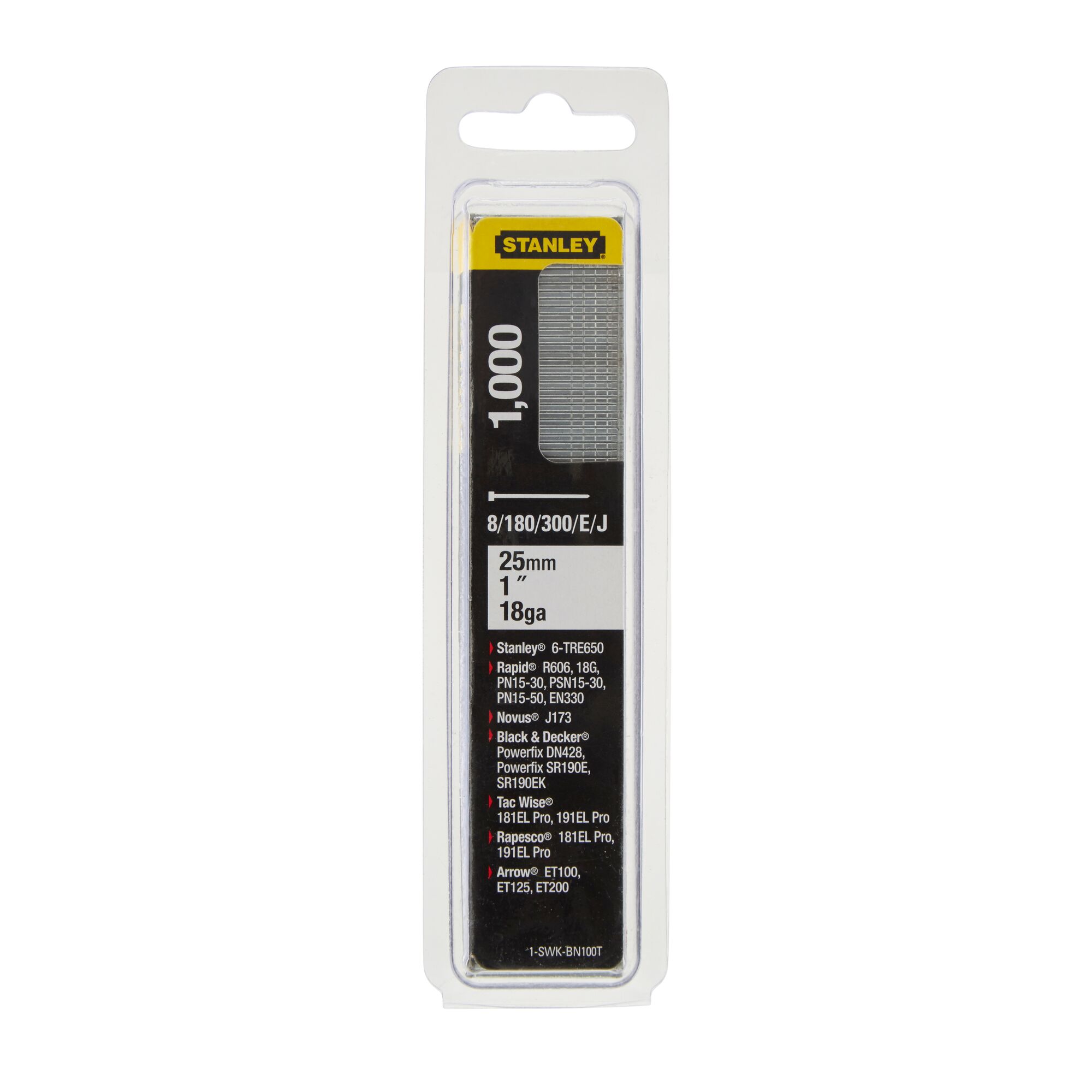 Stanley Nagels 25mm Type J 1000 stuks 1-SWKBN100T
