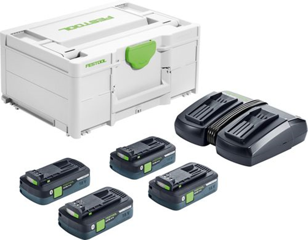 Festool 18V startset 4x 4Ah duolader 6A SYS 18V 4x4,0/TCL6DUO