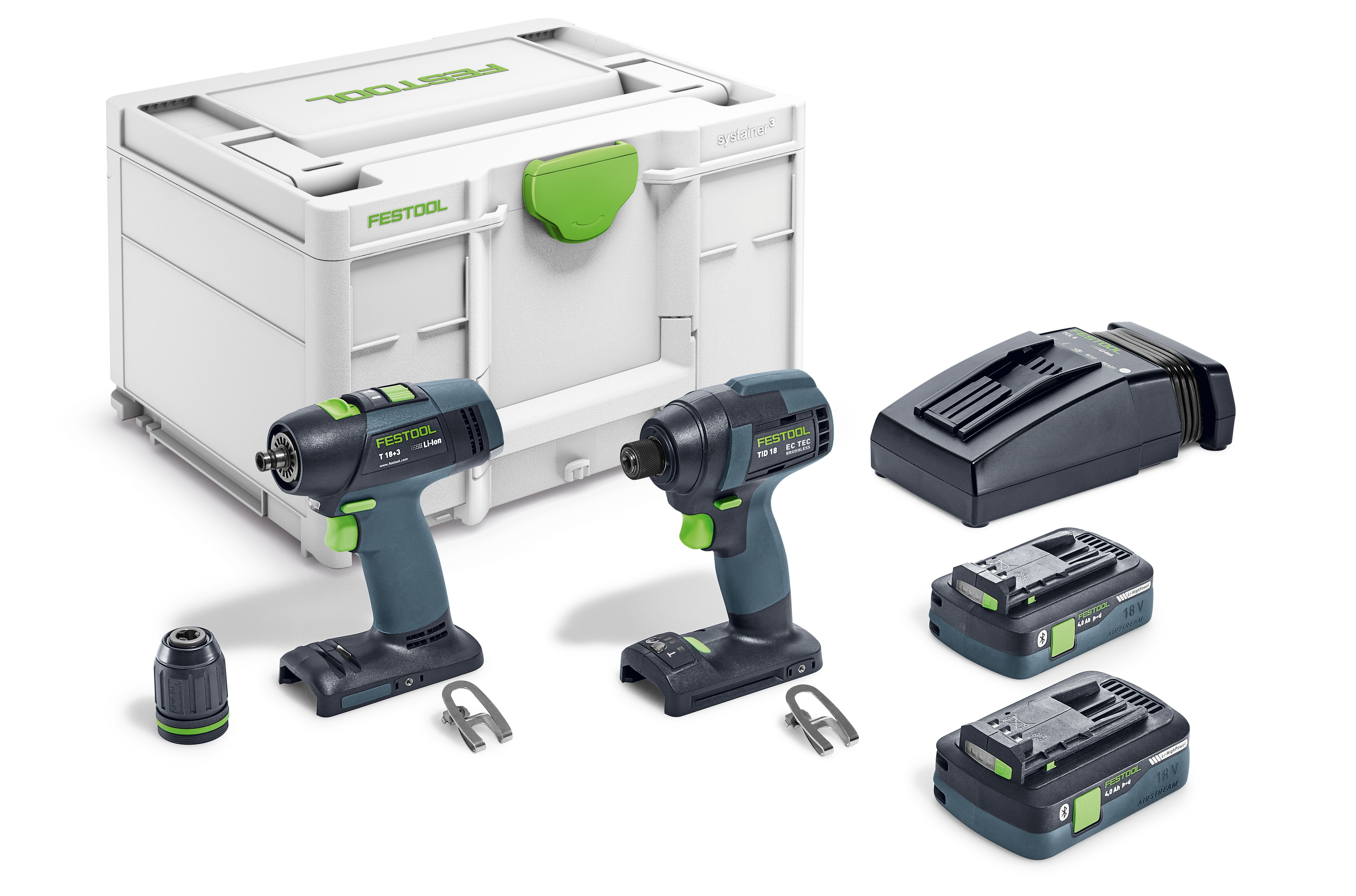 Festool 18V combiset 2-kit TID 18 HPC 4,0 I-Set T18