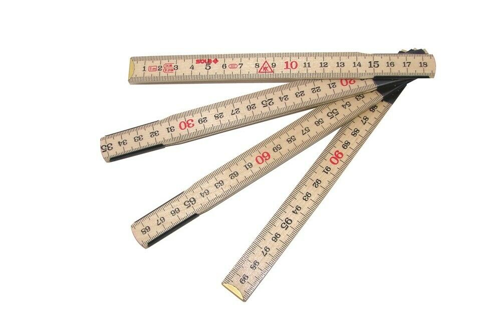 Sola vouwduimstok hout 1m blank h1/6