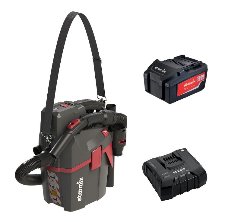 Starmix accuzuiger 123455a set nat/droog smart l 18v