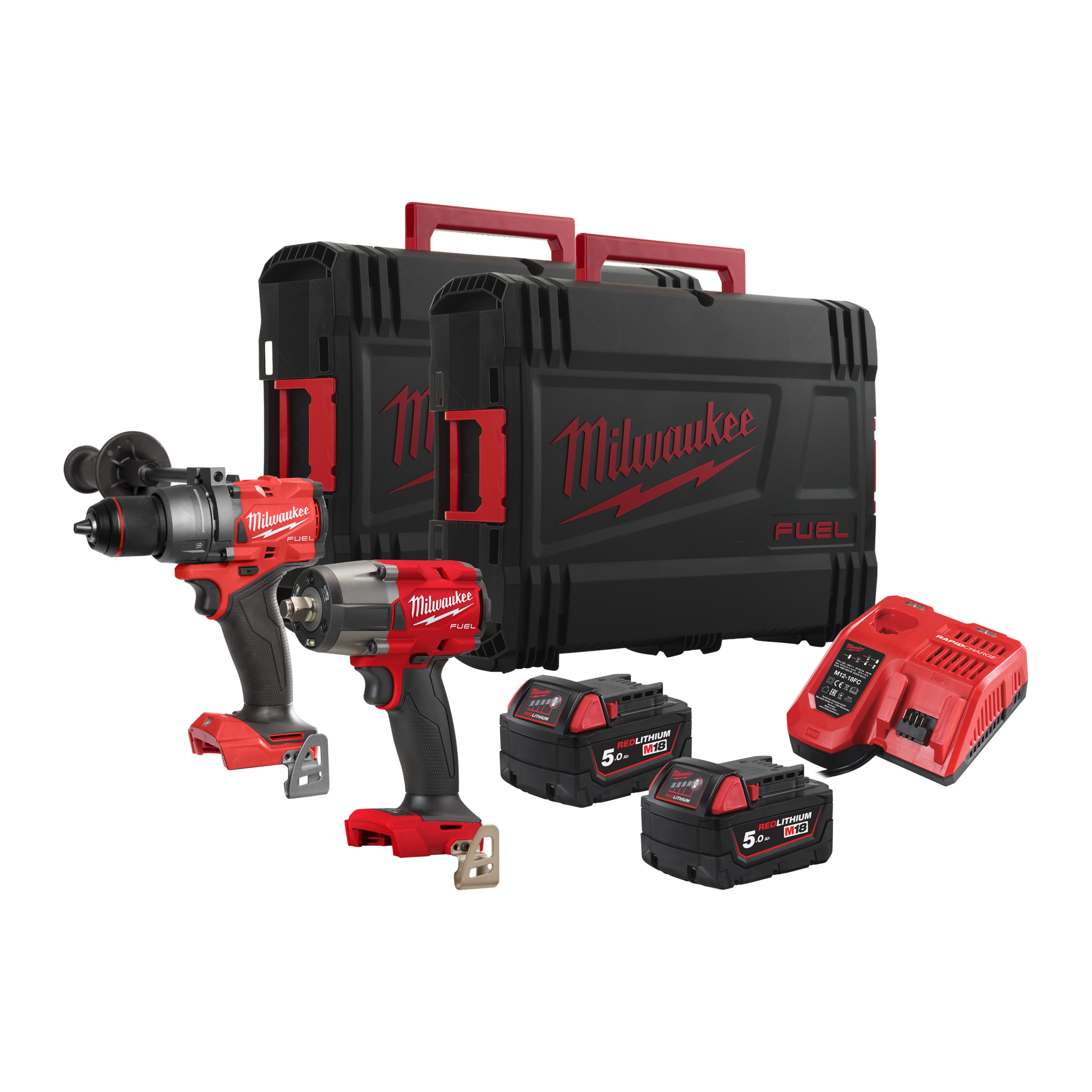 Milwaukee 18V combiset 2-kit FUEL M18 FPP2F3-502X