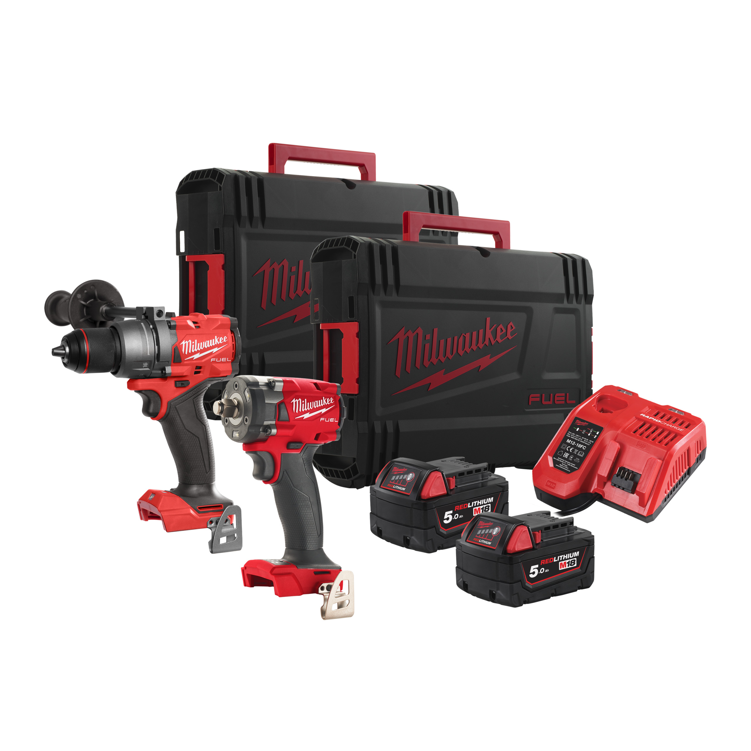 Milwaukee 18V combiset 2-kit FUEL M18 FPP2B3-502X