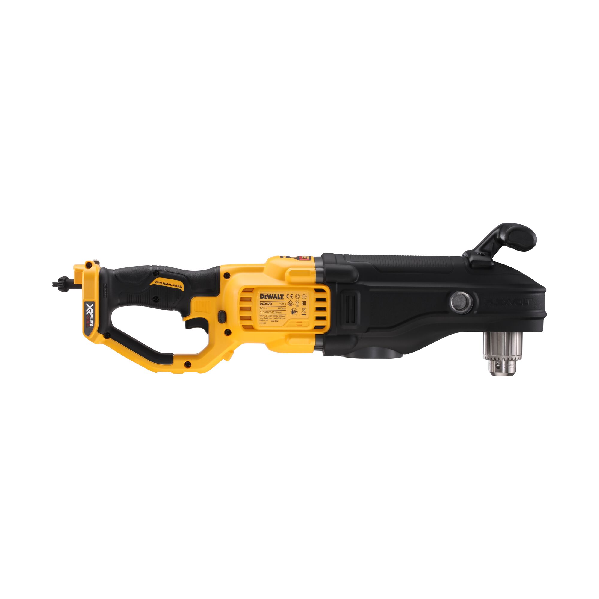 145307_Dewalt_54V_haakse_boormachine_269Nm_Flexvolt_2_snelheden_DCD470N_XJ_p4