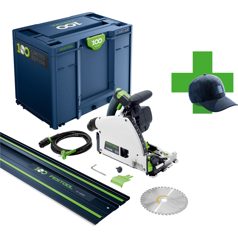 Festool invalzaag TS 60 KEBQ-Plus-FS 100Y 168mm 230V 100 jaar Limited Edition