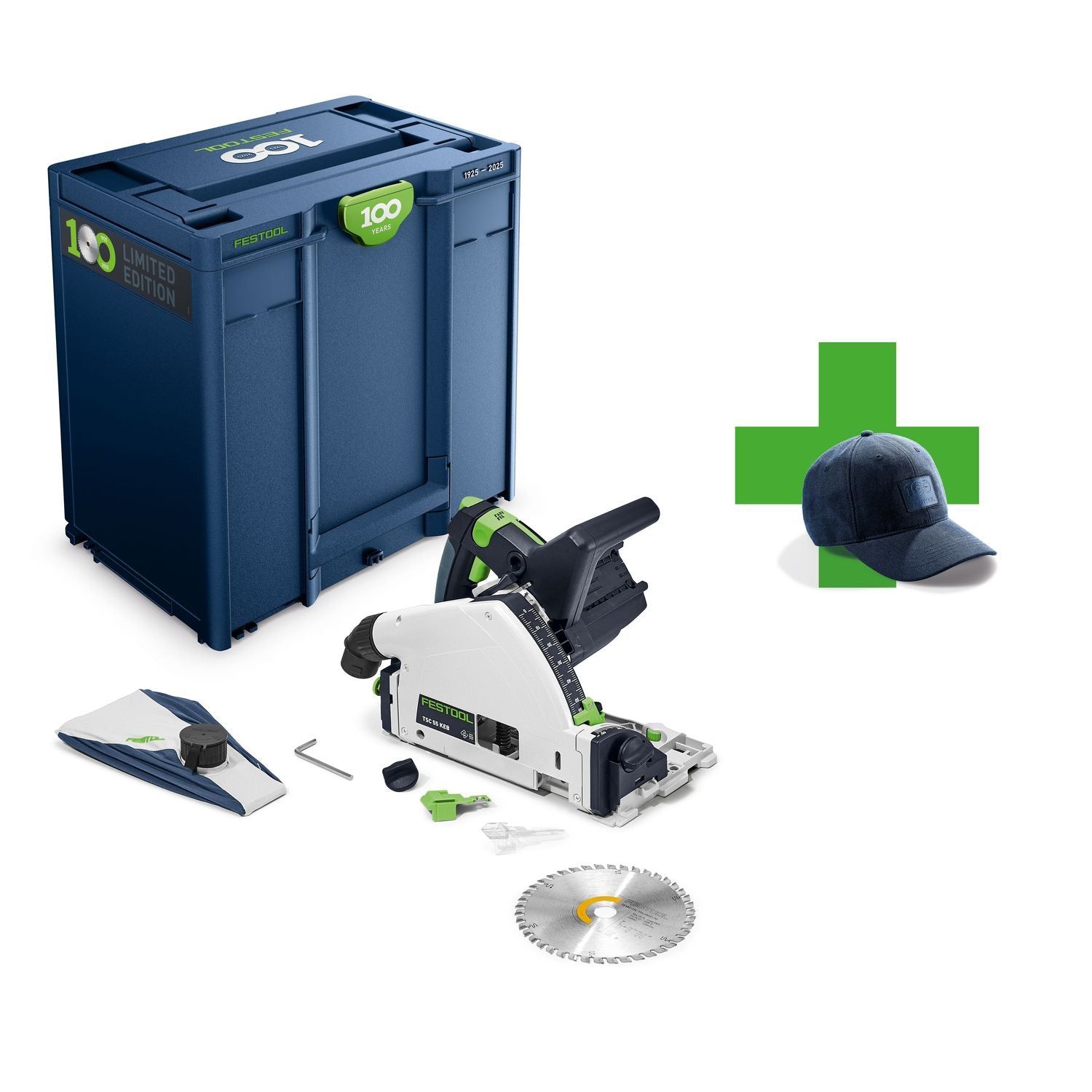 Festool invalzaag TSC 55 KEB-Basic 100Y 160mm 2x18V