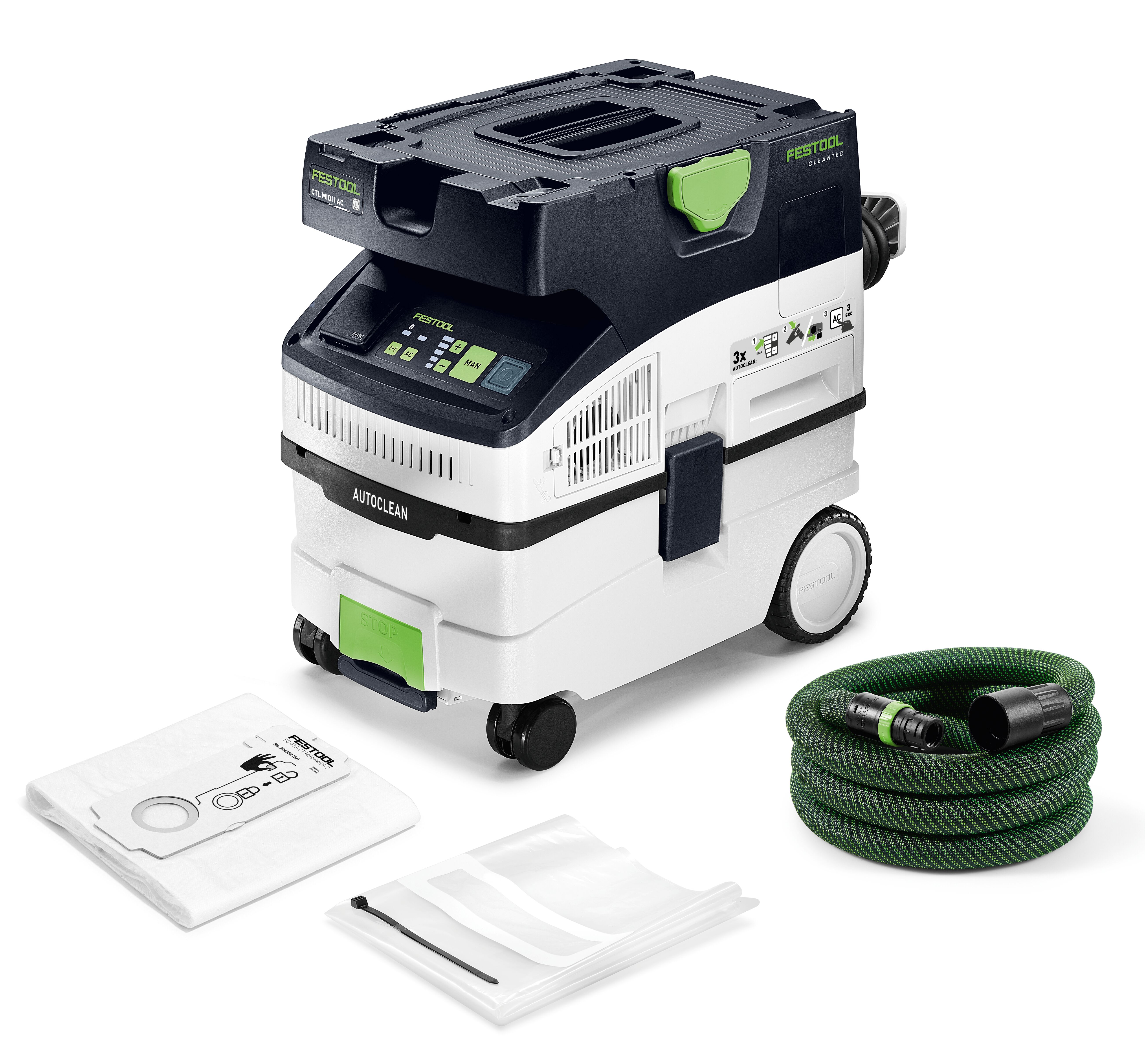Festool stofzuiger 15L 1200W 230V aansluiting CLEANTEC CTL MIDI I AC