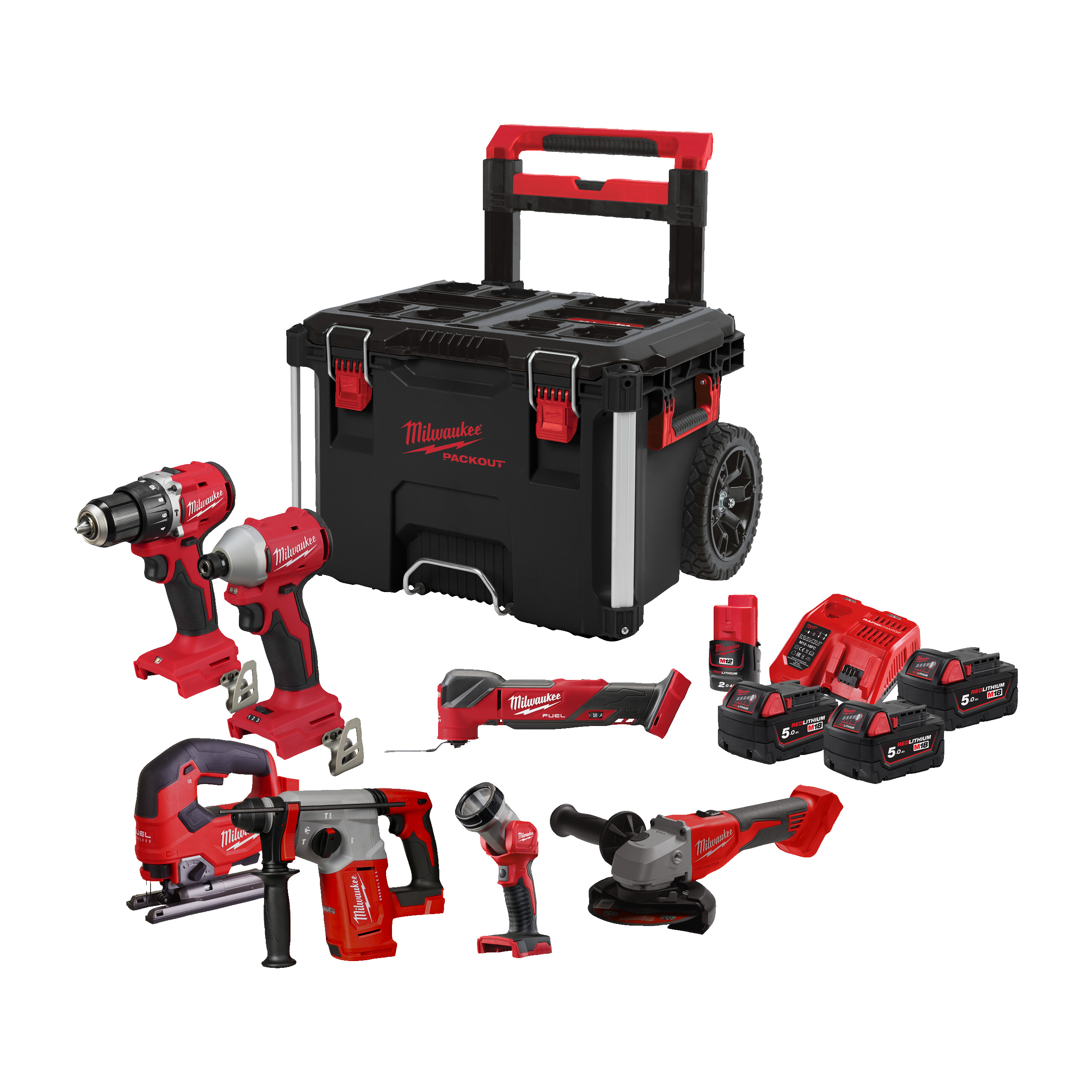 Milwaukee 18V combiset 7-kit M18 FPP7C-503P