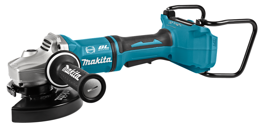 147973_Makita_2x18V_haakse_slijper_180mm_rem_dodemansknop_DGA700ZKX1_p2