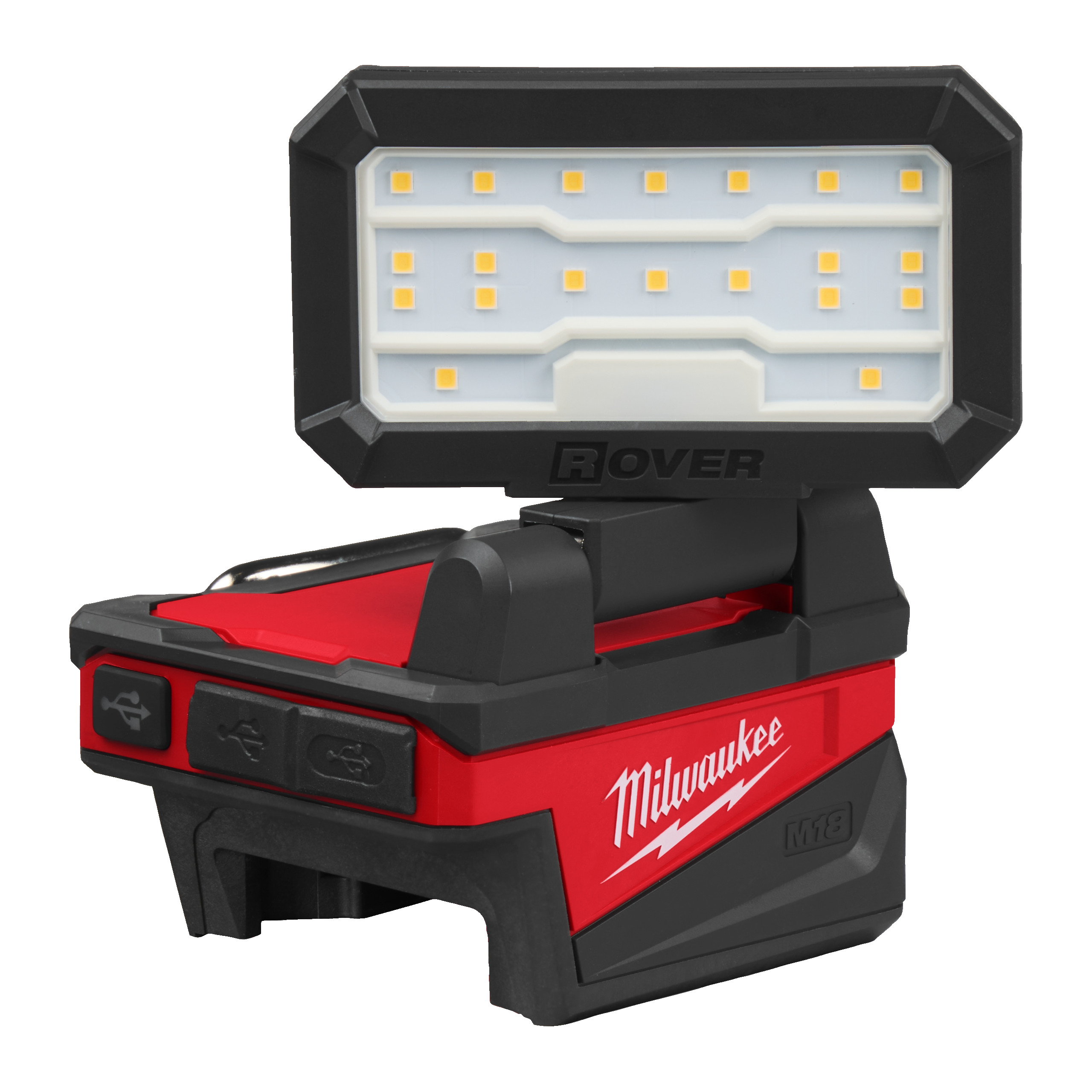Milwaukee 18V LED bouwlamp 1000lm USB-A en C montage op M18 accu M18 ALIS-0