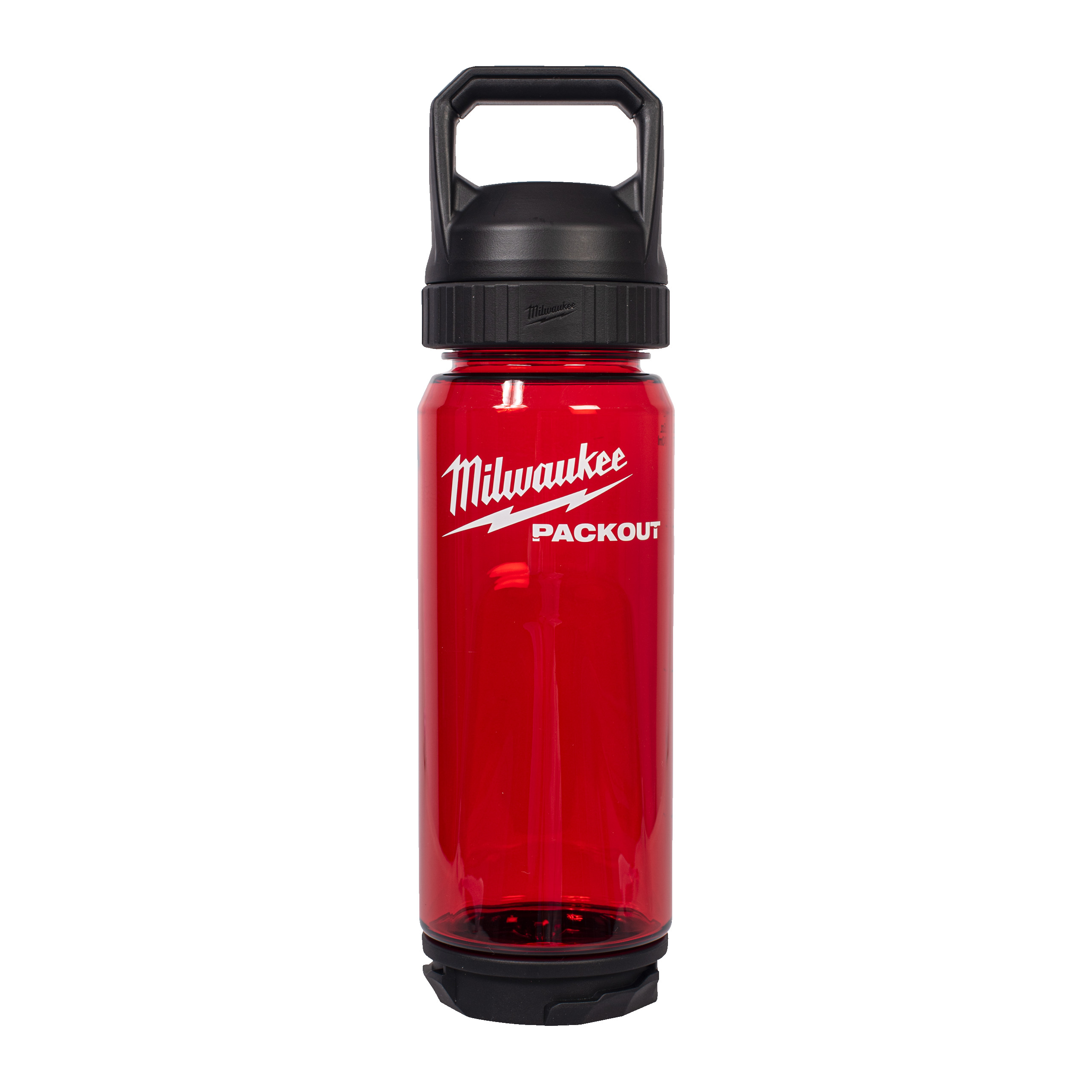 Milwaukee PACKOUT plastic fles 740ml met dop rood