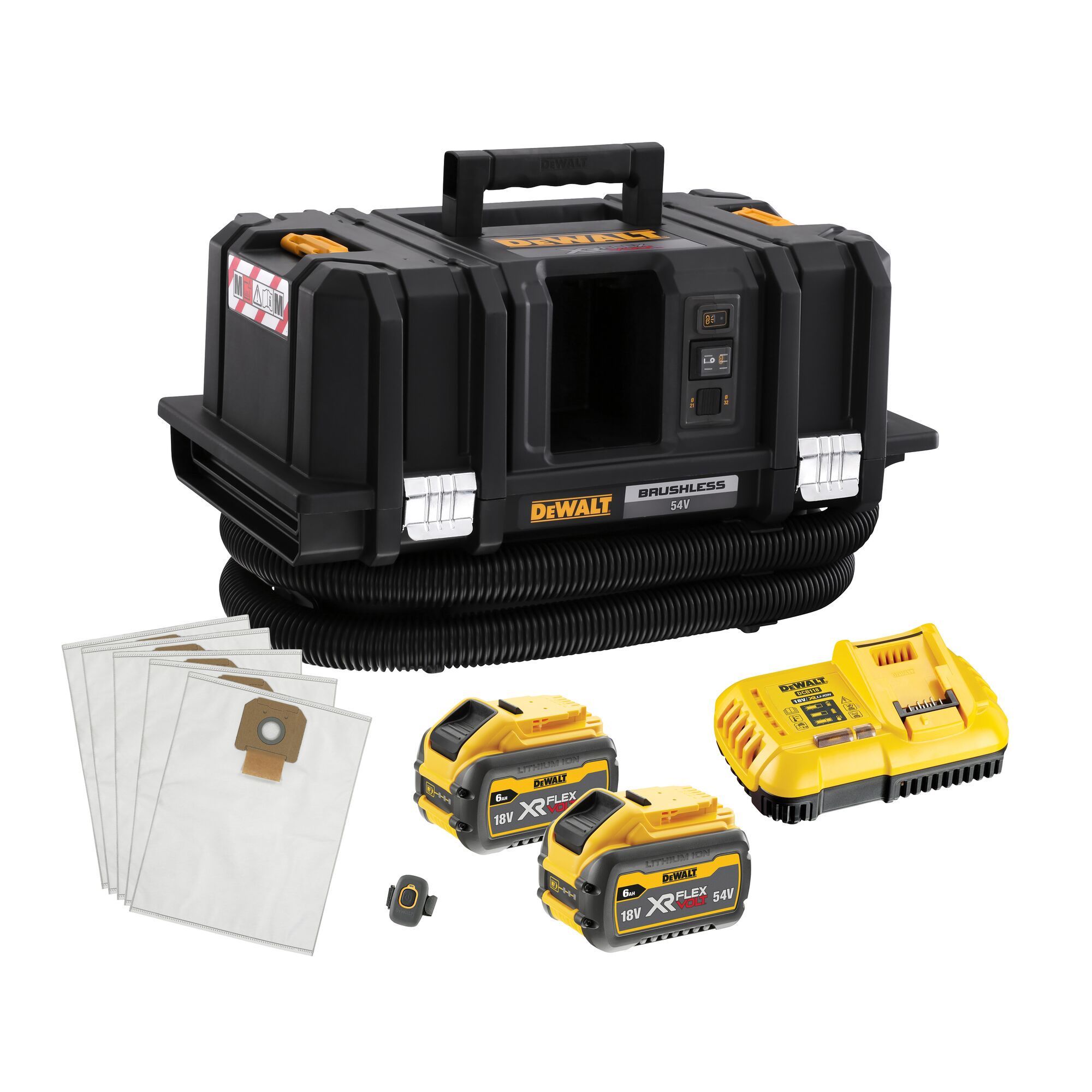 DeWalt stofzuiger DCV586MT2-QW 11L M-klasse T-STAK 54V Flexvolt 