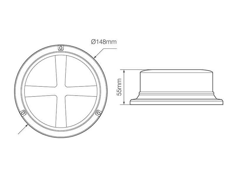 148264_LED_R65_low_base_zwaailamp_amber_transp__magneetmontage_12_24_volt_p1