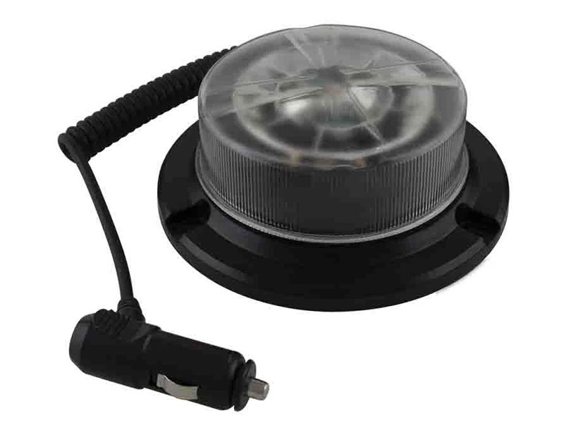 LED R65 low base zwaailamp amber/transp. magneetmontage 12/24 volt