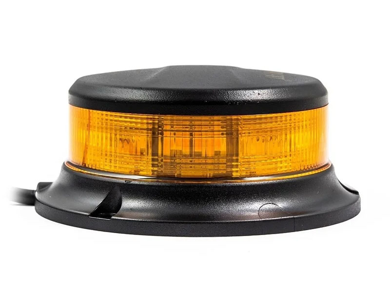 LED-zwaailamp amber met amber lens 3-puntsbevestiging