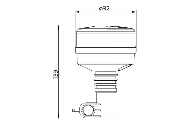 148266_LED_zwaailamp_amber_met_amber_lens_en_DIN_bevestiging_p4
