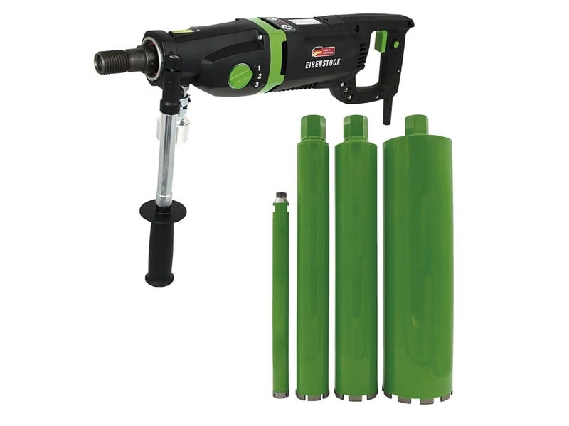 Diamantboormachine ETN 162/3 + 4 dikwandige boren | Eibenstock