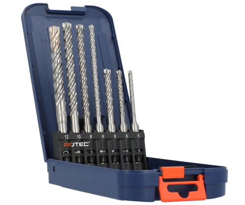 Rotec Hamerboorset SDS-plus Quattro-X 4-snijder 5-12mm 7dlg