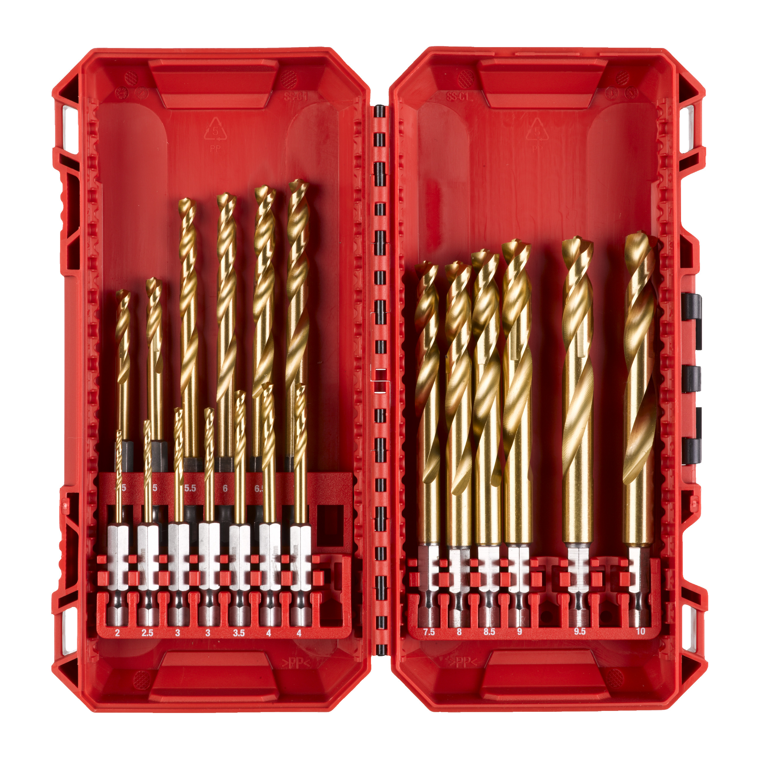 Milwaukee Metaalborenset HSS-G Tin Red Hex SHOCKWAVE Packout ready (19-delig)
