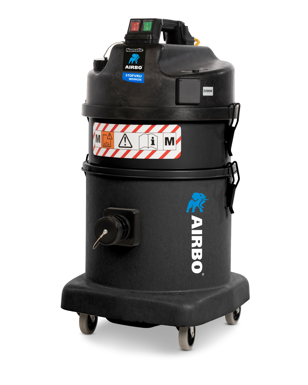 AIRBO Bouwstofzuiger MED570-A 23L 2-motoren met stopcontact M-klasse kit BS30