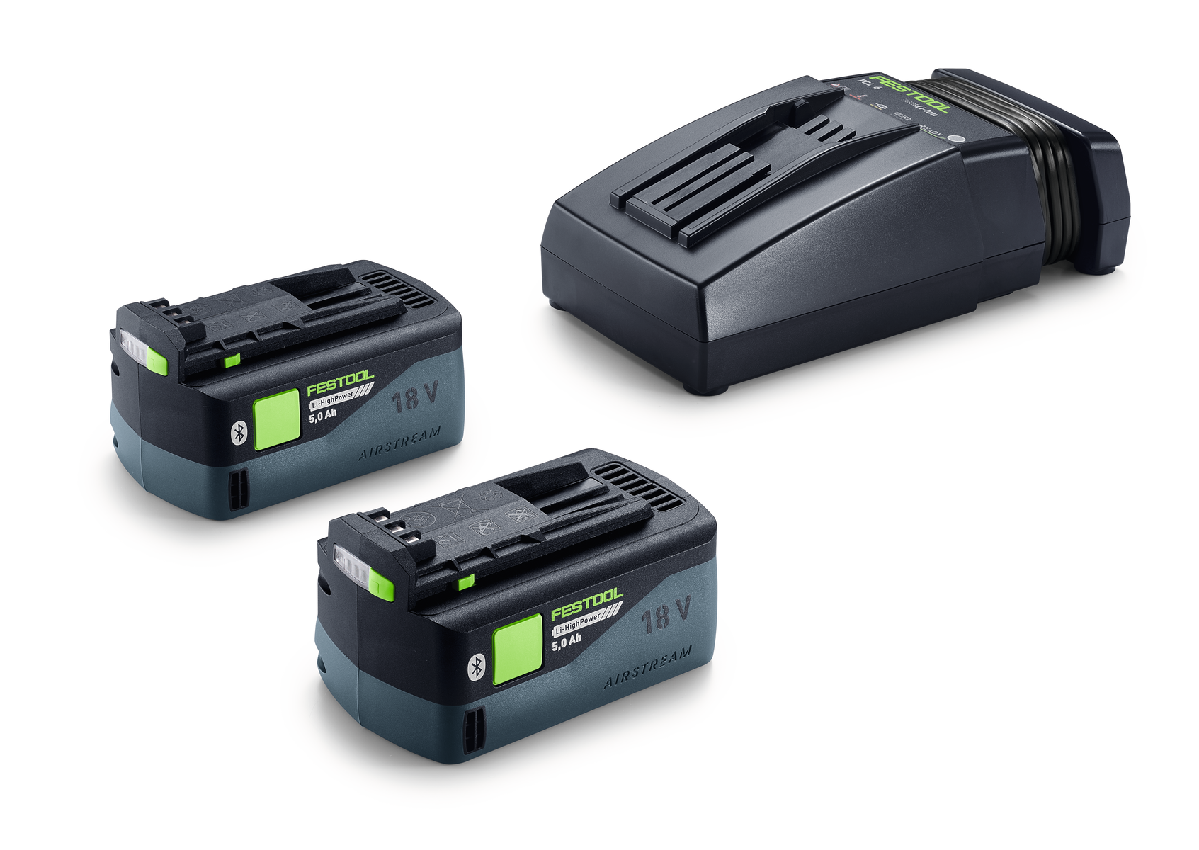 Festool startset 18V 2xHP5,0/TCL6 2x 5.0Ah lader 6A 18V Tabless