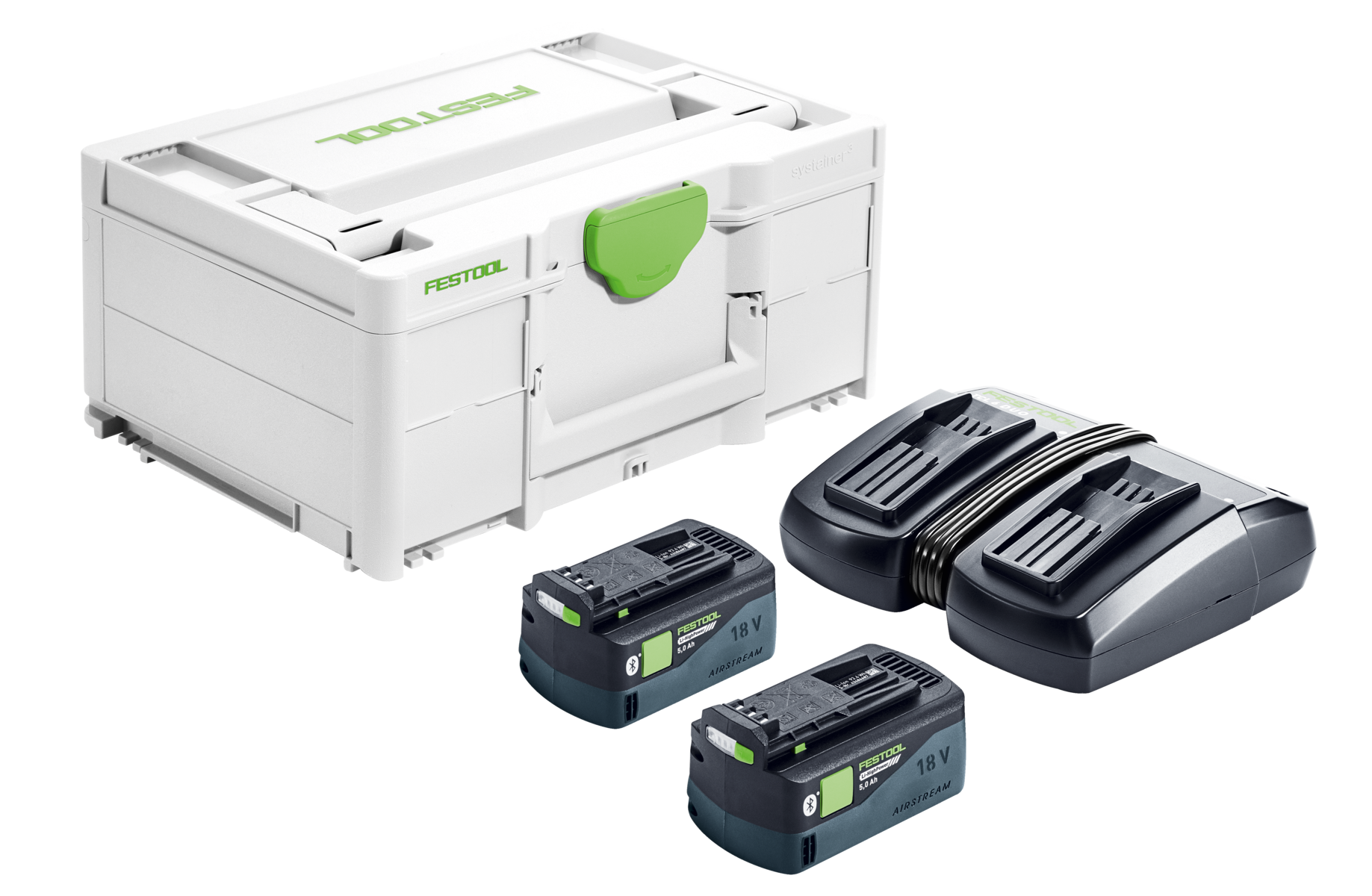 Festool startset SYS 18V 2xHP5,0/TCL6DUO 2x 5.0Ah duolader 6A 18V Tabless
