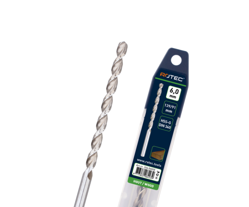 Rotec Houtspiraalboor HSS-G lang 