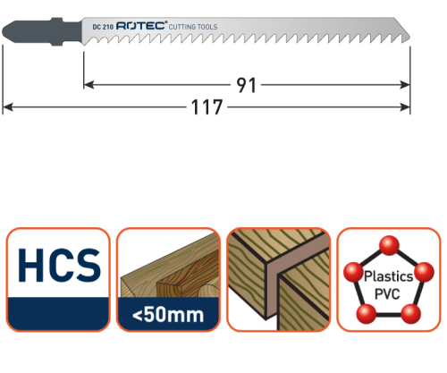 Rotec Decoupeerzaagblad Hout Clean-line T301CD 117mm 5x