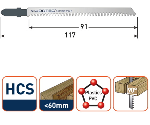 Rotec Decoupeerzaagblad Hout Clean-line T301BCP speed extra dik 117mm 5x