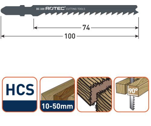 Rotec Decoupeerzaagblad Hout Speed-line T144DP extra dik 100mm 5x