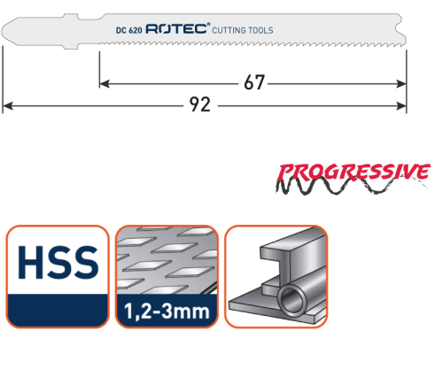 Rotec Decoupeerzaagblad Metaal Speed-HSS T118AF 92mm 5x