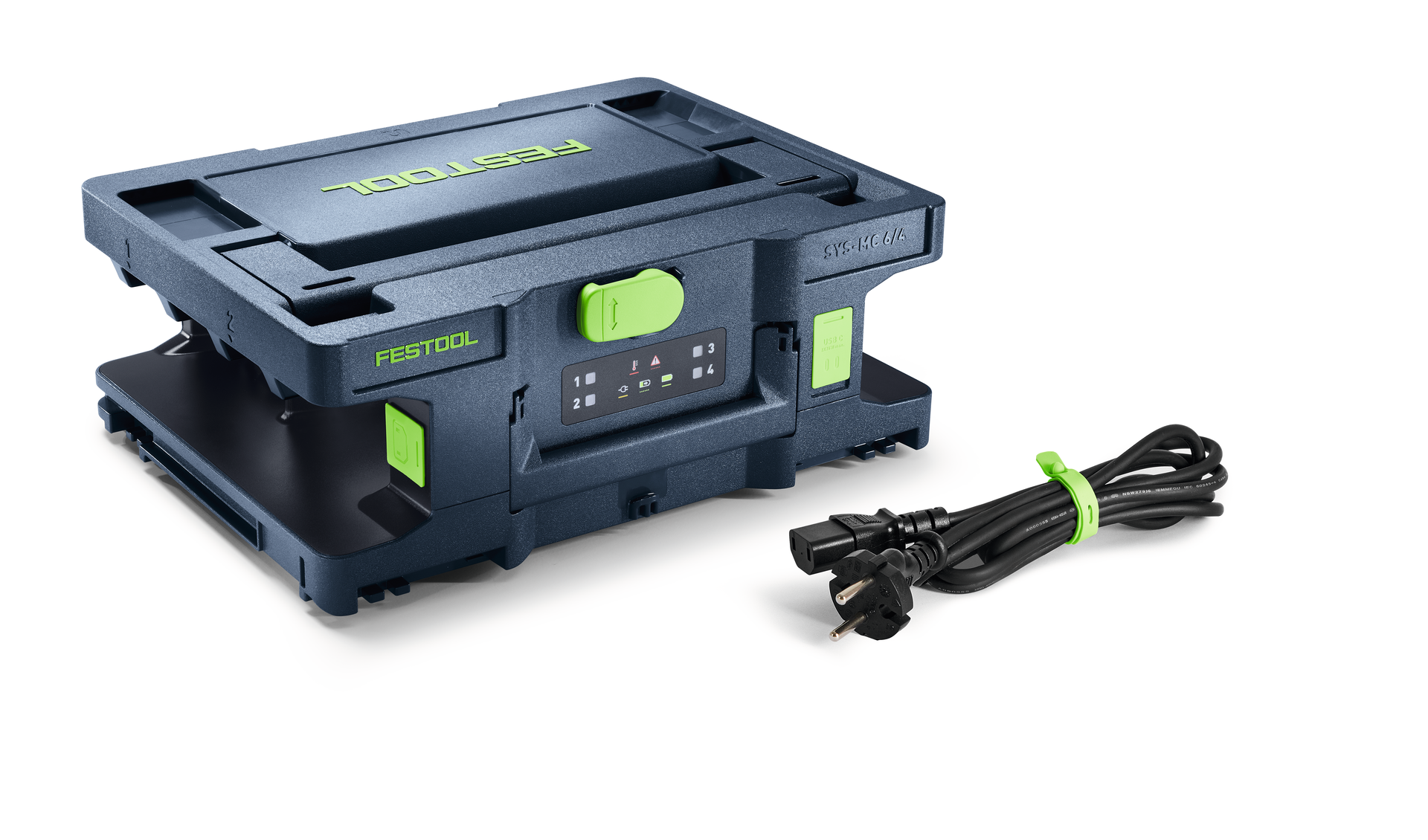 Festool acculader SYS-MC 6/4 4-voudig 6A 12-18V Systainer