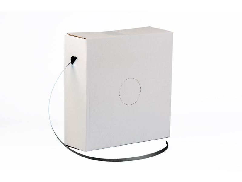 Fromm PP omsnoerband zwart 12x0,73 in dispenserdoos