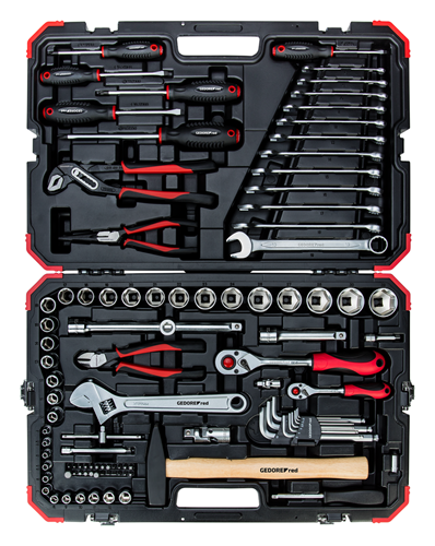 Gedore RED R45603172 Gereedschapset en doppenset 10-32mm in koffer 100dlg