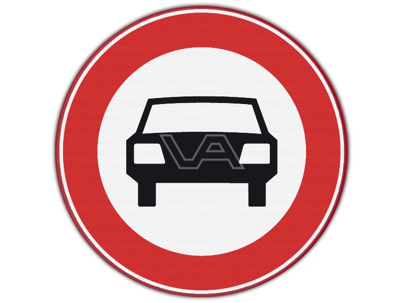 Verkeersbord RVV C06 - Verboden voor auto's
